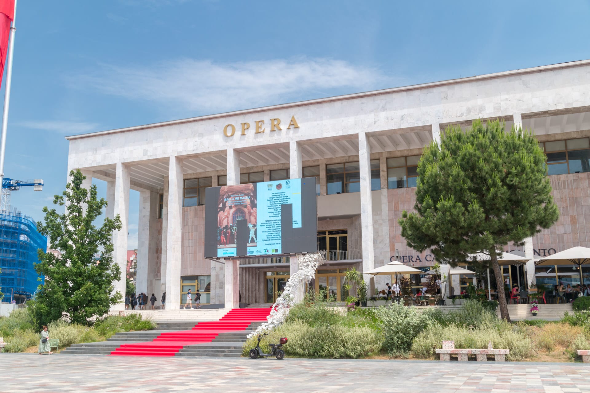 National Opera and Ballet Theater of Albania in Tirana on Skanderbeg Square.