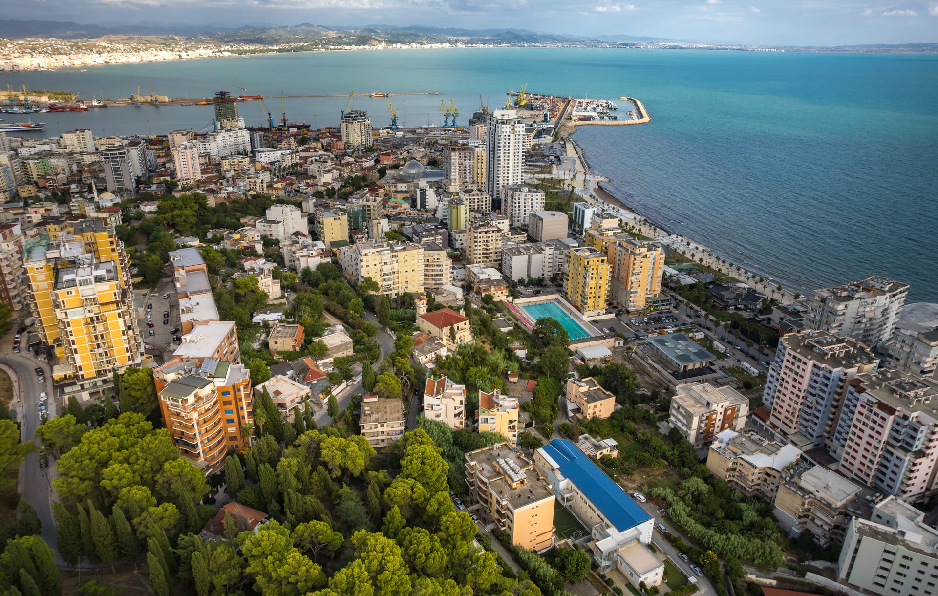 Durres city and port