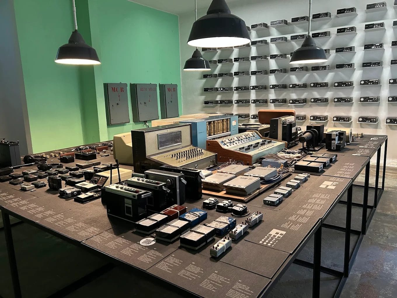 Surveillance equipment from Albania’s communist era on display at the House of Leaves Museum, Tirana