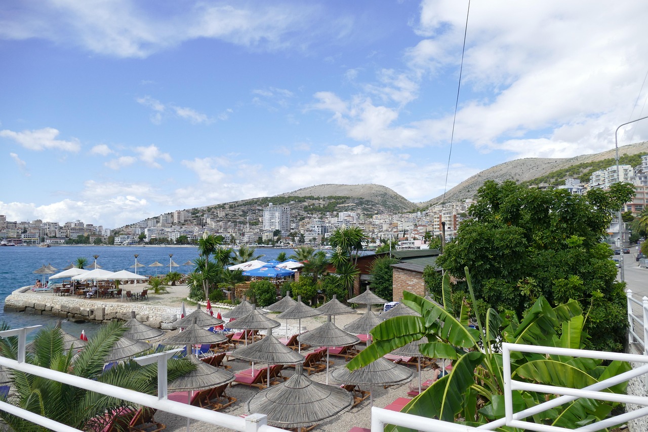 Beautiful beach in Saranda Albania