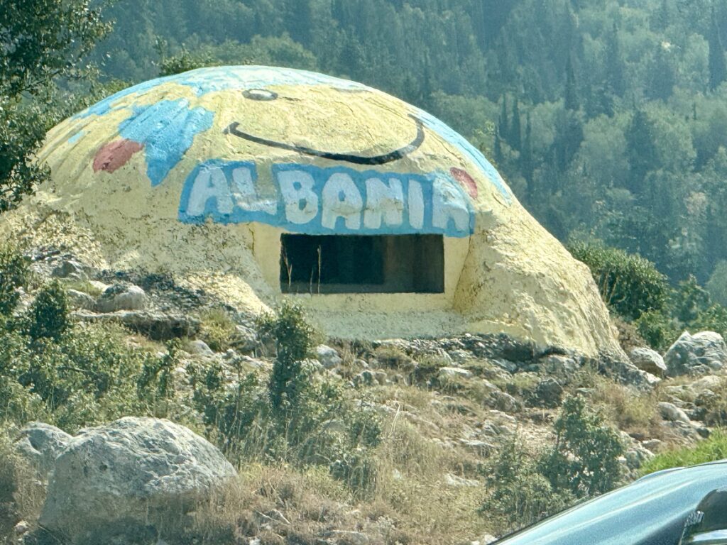 Bunker in Palase, near the Green Coast resort on the Albanian Riviera.