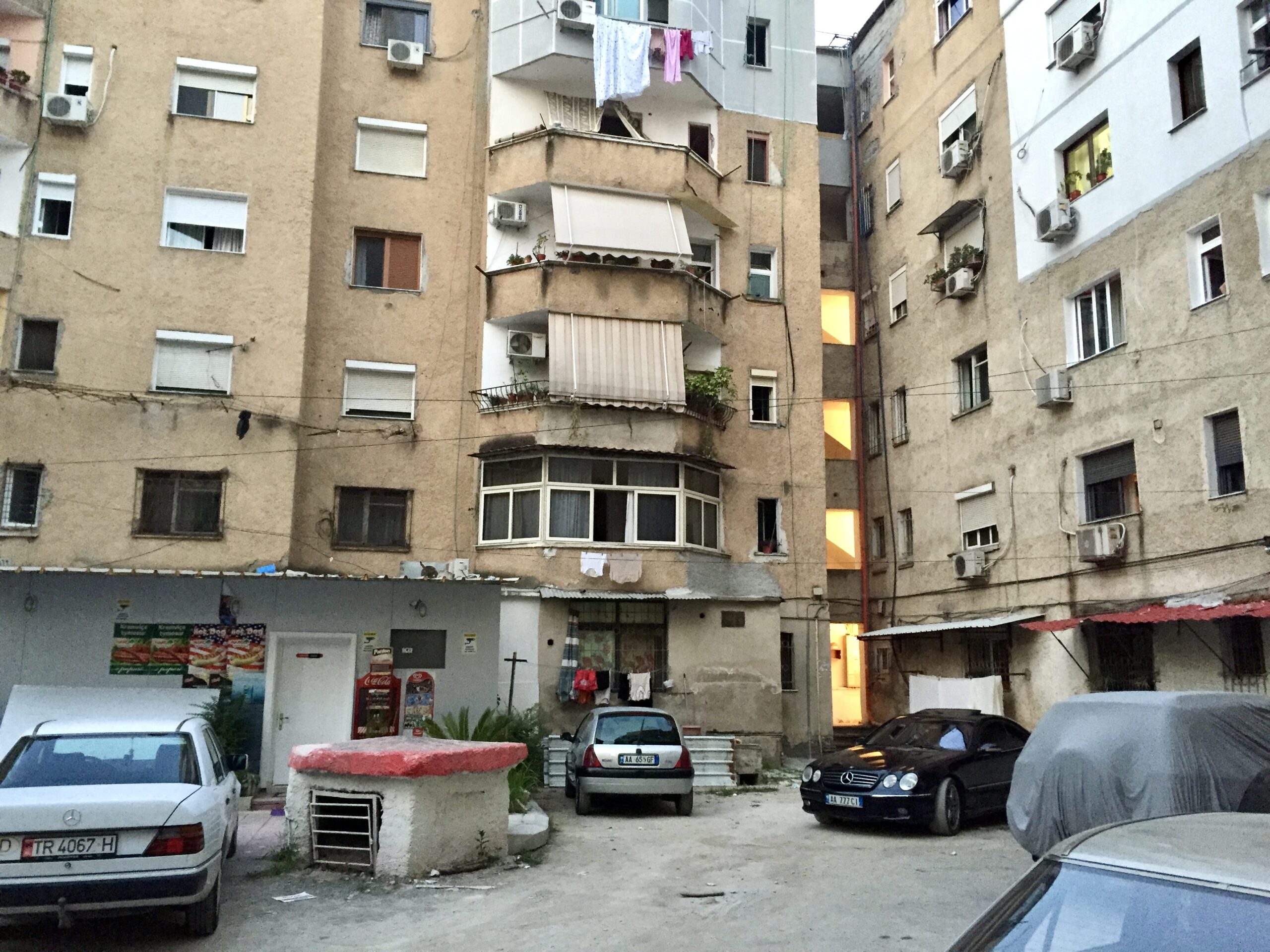 The apartment building where my family lived in Tirana, photo taken 2015, twenty-five years after the collapse of
