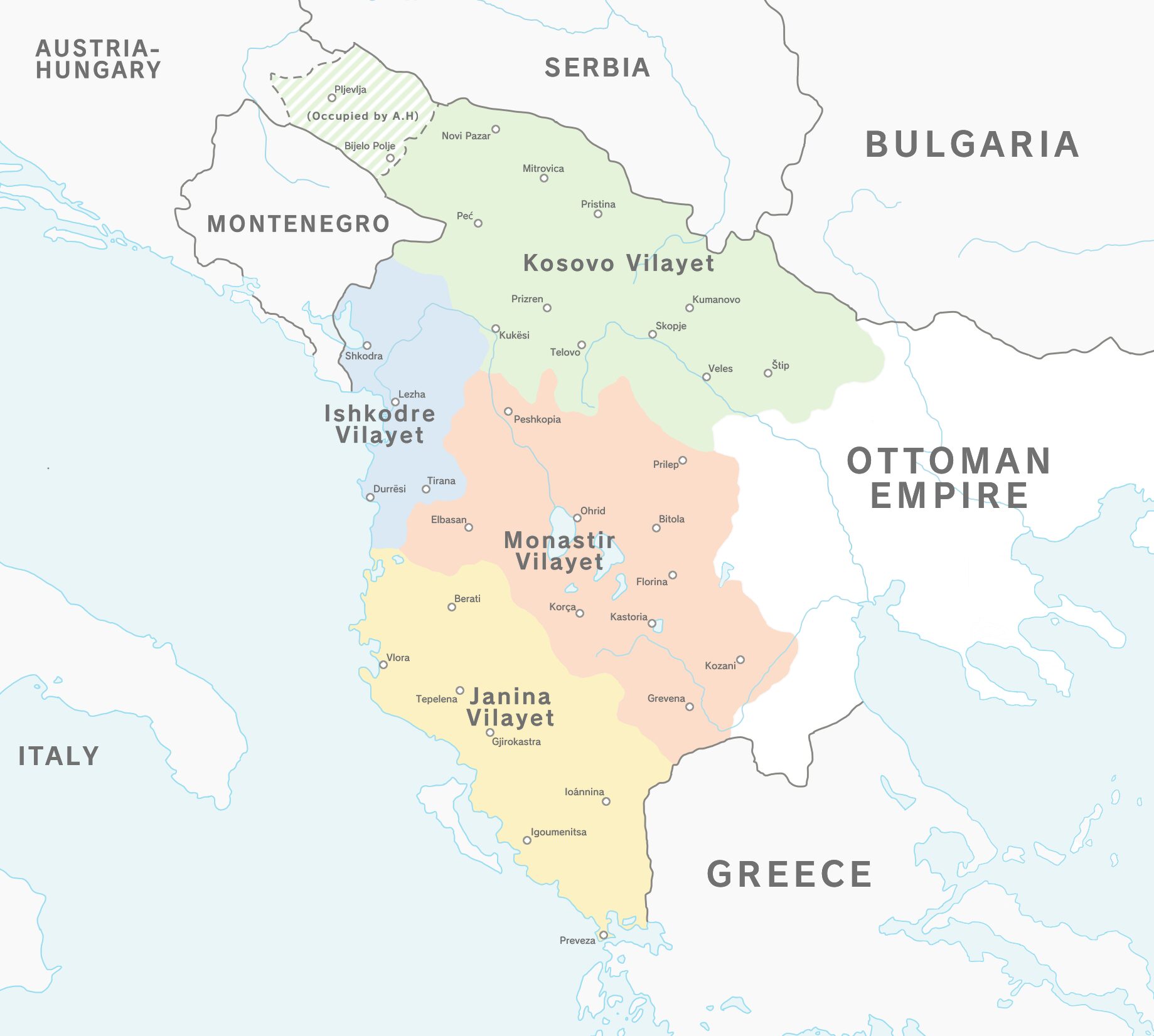 The Four Ottoman Vilayets