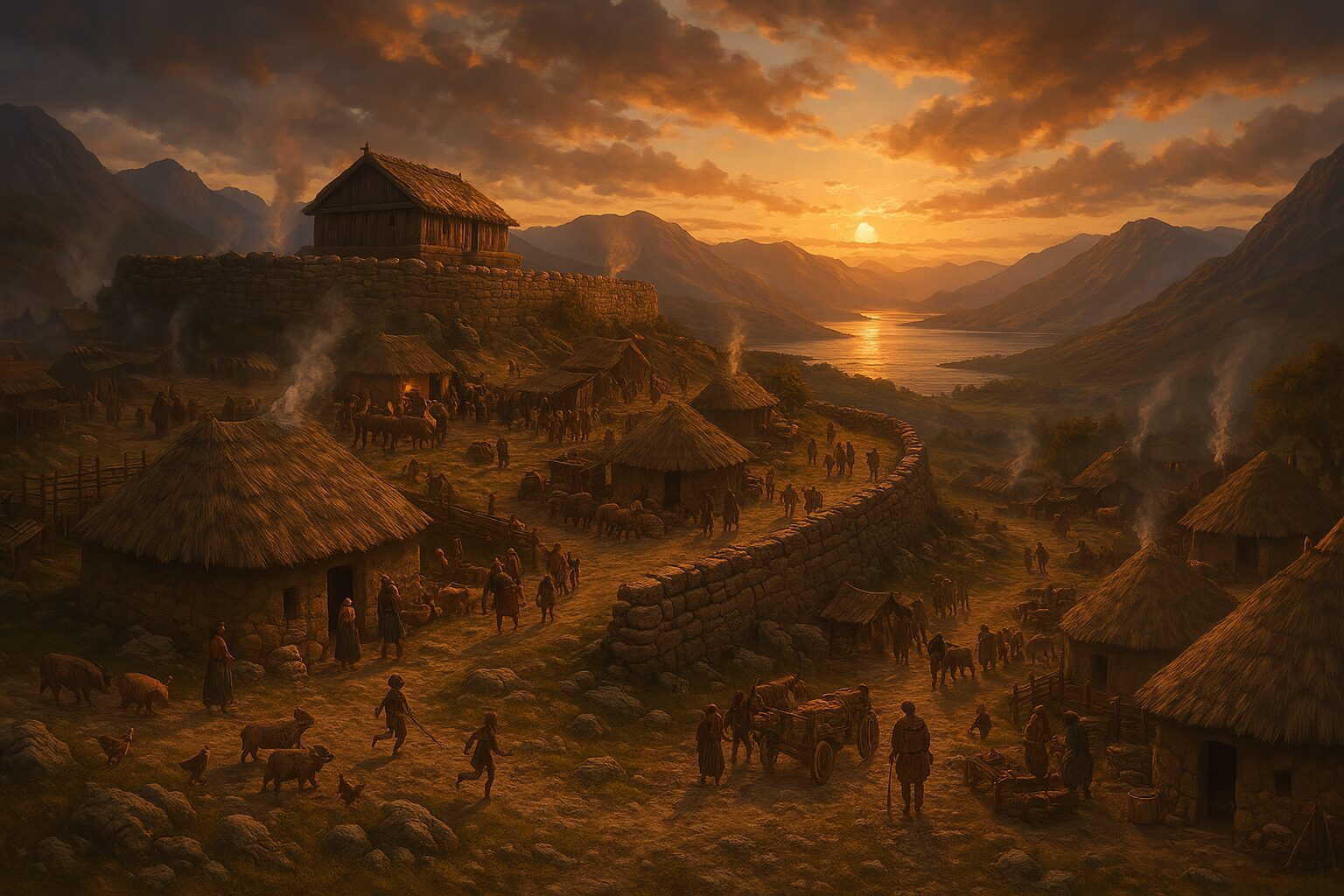 Depiction of an Ancient Illyrian settlement