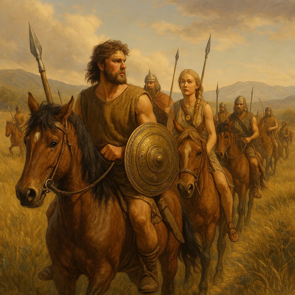 Depiction of warriors from the Danube plains.