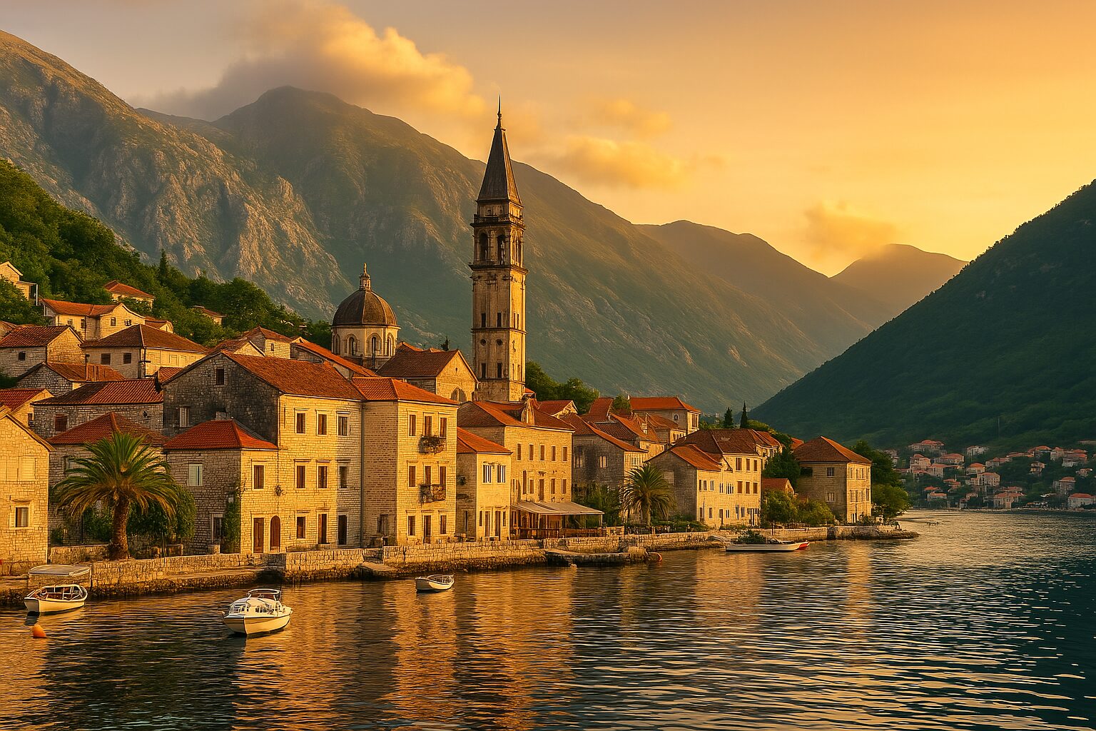 Risan harbor, Montenegro